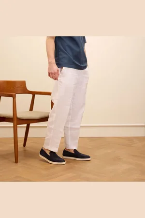Van Lier Heren - Navy blauwe suède loafers