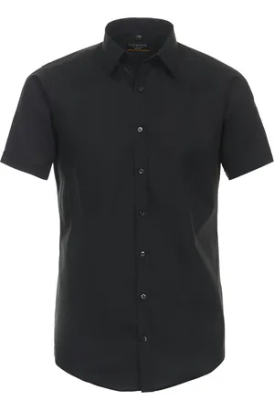 Redmond Slim fit overhemd - korte mouw - popeline - - Strijkvriendelijk - Boordmaat: 43 - 44