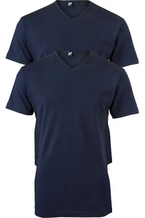 Alan Red T-shirt Vermont - extra lang - 2-pack V-hals - donker