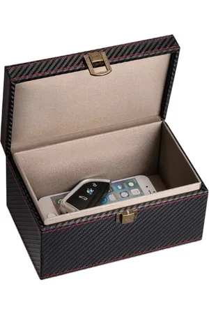Merkloos Extra Large RFID Anti Diefstal Auto Sleutel Box - Kooi van Faraday - Autosleutel RFID Antidiefstal - Keyless Entry - Signaal Blocker - Anti Diefstal - Anti Skim Autosleutel RFID Antidiefstal - RFID Luxe Box - Keyless Entry Beschermdoos