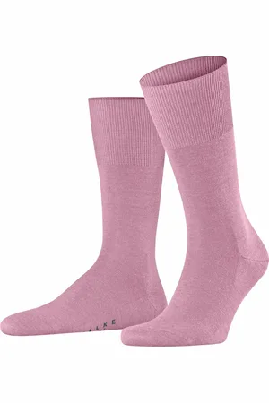 Falke Airport hoge kwaliteit ademend mid-rise warme dikke winter ondoorzichtig Merinowol Katoen Roze Heren sokken