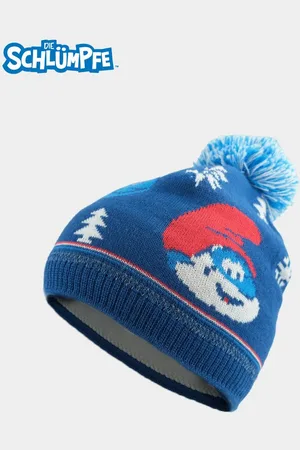 Bavarian Couture Grote Smurf - De smurfen pomponmuts voor kinderen - Blauw