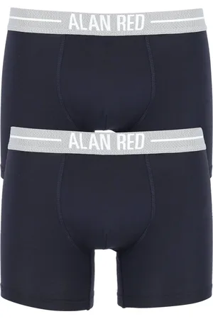 Alan Red Boxershorts Navy 2Pack - Heren