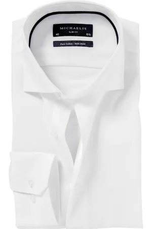 Michaelis Slim fit overhemd - Oxford - - Strijkvrij - Boordmaat: 44