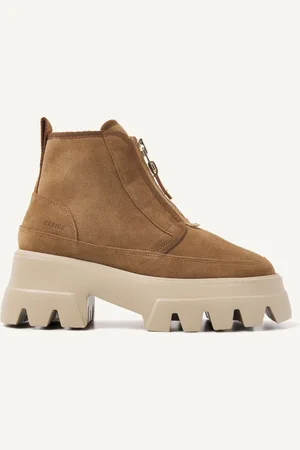 Nubikk Gorpcore,outdoor FAshion,bruin Tinten Flore Rock Fur Enkelboots - Enkellaarsjes - Dames -