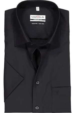Marvelis Comfort fit overhemd - korte mouw - - Strijkvrij - Boordmaat: 39