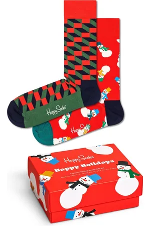 Happy Socks Snowman Socks Gift Set (2-pack) - unisex sokken - sneeuwpoppen - Unisex
