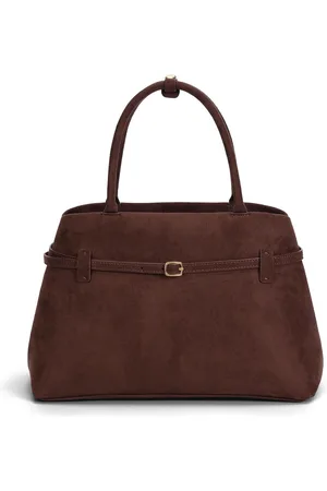 Merkloos Suède handtas voor dames - vintage en praktisch - - suède