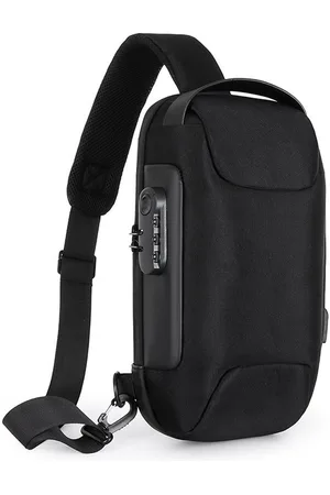 Merkloos Schoudertassen - Crossbodytas - Borsttas - Anti Diefstal & Waterdichte - Met USB - Dames - Heren - Crossbody Bag Heren - Stijlvolle En Praktische Slingbag - Crossbody Tas Voor Dagelijks Gebruik, Wandelen, Reizen & Festivals - 33x16x9.5cm