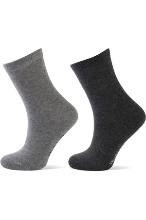 Yellow Moon Kindersokken 2-pack grijs/antraciet maat 35-38