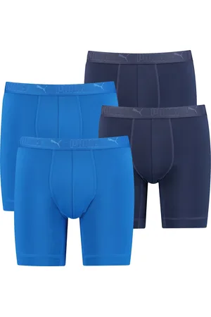 PUMA BOXERS 4 PACK lange boxershort heren sport microfiber + elastische / functionele onderbroek heren (S - XL)