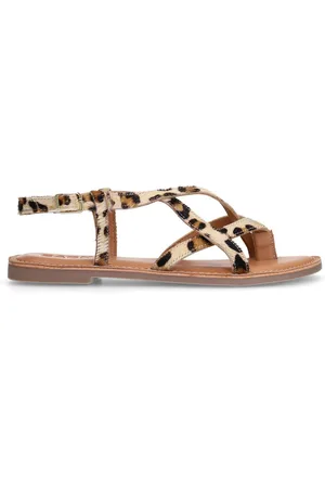 Sacha Dames - Leopard sandalen met gekruiste bandjes