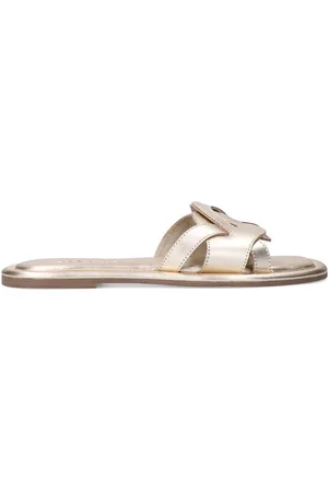 Sacha Dames - Gouden leren slippers