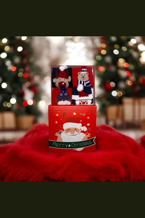 Merkloos Kerst sokken- warm sokken- Sokken - kerst kousen - kerstkousen Warme winter sokken - Gezellige sokken - Kerst sfeer - Kerstversiering - Kerst pyjama set - Winteraccessoires - Cadeau ideeën - Sokken voor kerstmis - Kerstmis thema sokken - Wa