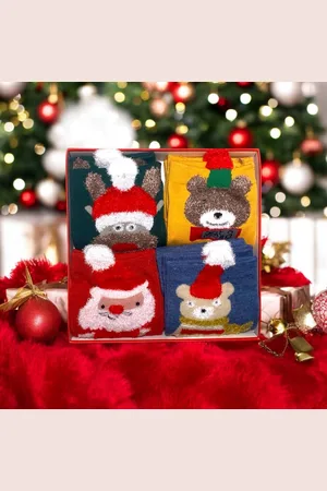 Merkloos Kerst sokken- warm sokken- Sokken - kerst kousen - kerstkousen Warme winter sokken Gezellige sokken Kerst sfeer Kerstversiering Kerst pyjama set Winteraccessoires Cadeau ideeën • Sokken voor kerstmis Kerstmis thema sokken Warme kerstcadeaus