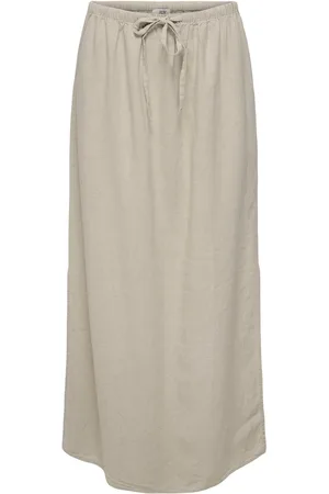 JDY Jacqueline de Yong Rok say Mw Maxi Slit Skirt Wvn Noos 15338770 Oatmeal/melange Dames