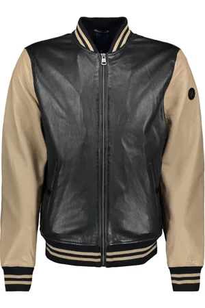 Donders Donders Jas Bravery Leather Bomber Jacket 52501 790 Blue Night Mannen