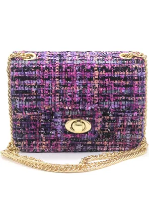 Merkloos Tweed Schoudertas Dames | | Stijlvol & Compact | Verstelbare Ketting | Luxe Afwerking | 18.5x14x7cm