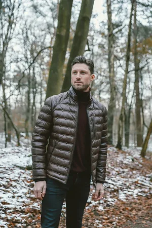 Donders Raptor Leather Puffer Jacket