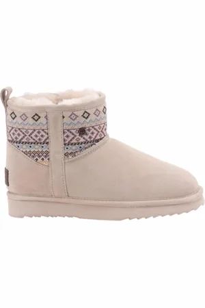 Warmbat Boots Women Wallaby Suede Woven Print Blush-Schoenmaat 38