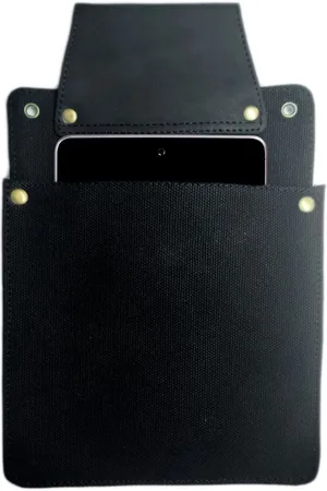 Holster - Horeca - Holster voor Mini Ipad 3/4/5 - Horeca IPad houder - Slijtvast Canvas - Zwart - Holster kapper - Holster horeca - Holster scharen - Holster riem - Horeca holster - Kelner holster - Horeca houder - iPad houder - Horeca riem