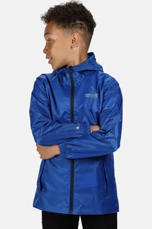 Regatta Kids Pack It III Opvouwbaar Kinder Regenjack - Blauw