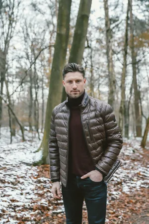 Donders Raptor Leather Puffer Jacket