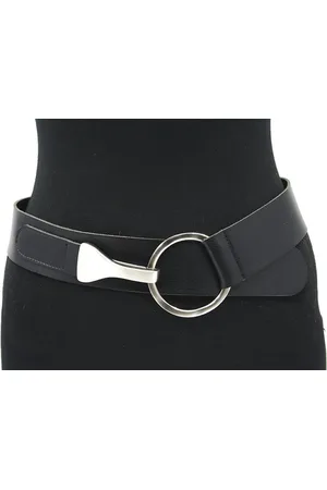 A-zone Dames heupriem - dames riem - 4.5 cm breed - - Echt Leer - Taille: 85cm - Totale lengte riem: 100cm