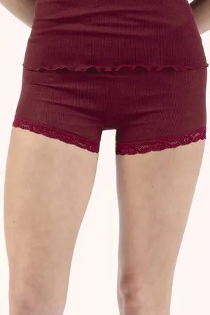 Nina Von C. Wollen ondergoed - boxershort - Pagenslip - Warme merino wollen kanten dames onderbroek - 38