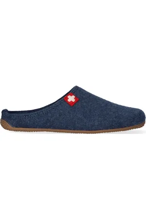 Living Kitzbühel Pantoffels Schweizer Kreuz 3886/584 Midnight Navy | | Wolvilt |