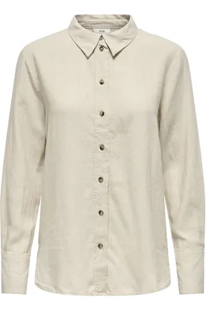 JDY SAY L/S LINEN LOOSE SHIRT WVN NOOS Dames Blouse - Melange