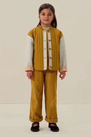 Sissy-Boy Donkergele quilted jas met embroidery