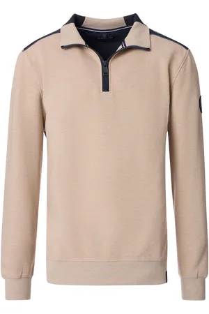 Casa Moda Half Zip Sweat Beige