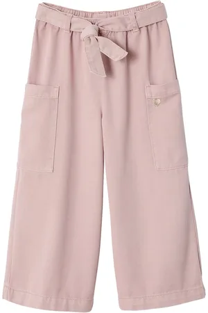 Vertbaudet Wijde driekwartsbroek in Tencel® voor meisjes