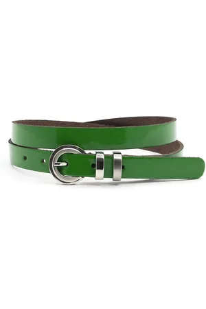 A-zone Dames riem lakleer - dames riem - 2 cm breed - - Echt Leer - Taille: 100cm - Totale lengte riem: 115cm