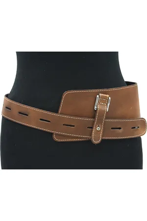 A-zone Dames afhangceintuur - dames riem - 10cm breed - - Echt Leer - Taille: 90cm - Totale lengte riem: 105cm