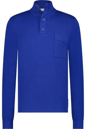 Blue Industry Mocker Pullover Kobaltblauw