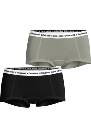 Björn Borg Core Dames Minishorts - Boxers met korte pijpen - 2 stuks - Zwart/Groen