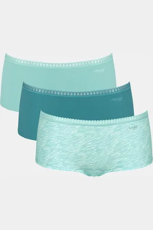 Sloggi 3-pack Crush Go dames boxershorts - Biologisch Katoenen dames onderbroeken - Multipack vrouwen ondergoed - XS