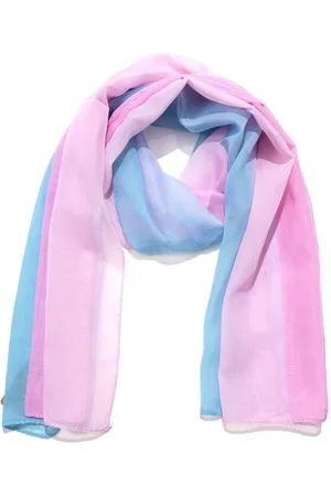 Merkloos Zomersjaal - Extra Dun - & Blauw - 150x50 cm - Luchtig & Stijlvol