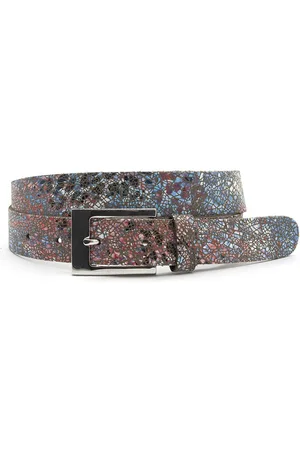 A-zone Dames riem - dames riem - 3 cm breed - - Echt Leer - Taille: 85cm - Totale lengte riem: 100cm