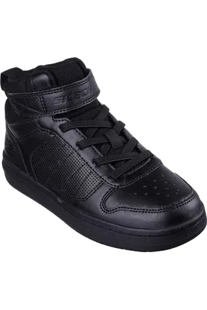 Skechers Smooth-Street - VORREZ hoge kindersneaker voor jongens 405633L BBK zwart