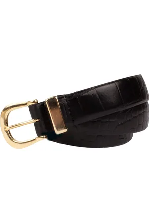 LEGEND Dames - Leren riem - Zwart - 105 cm