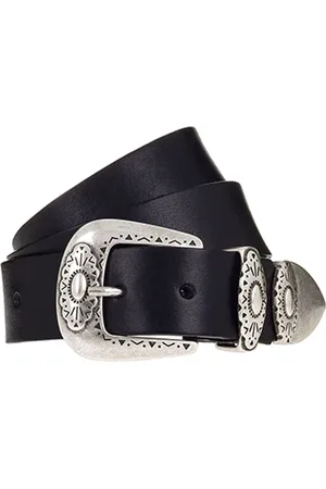 Vanzetti Leren Riem 35mm Leather Belt With Fittings W85 Zwart