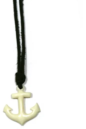 IBIZA MEN MENS JEWELLERY IbizaMen KIDS - Jongens ketting - kerenveter vintage - anker hertegewei - 60cm