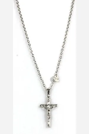 IBIZA MEN MENS JEWELLERY Jongens ketting - RVS Ballchain RVS Kruis