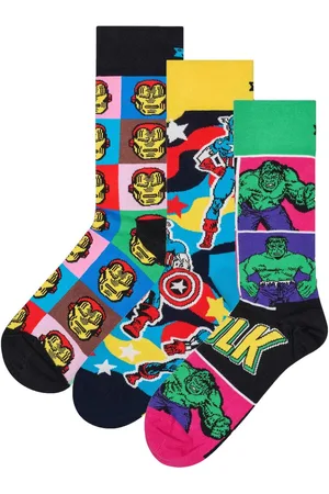 Happy Socks Unisex giftbox 3P sokken marvel avengers (Marvel Avengers)