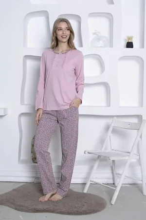 Merkloos Alimer - Dames Pyjama Set - 100% Katoen - - XXL