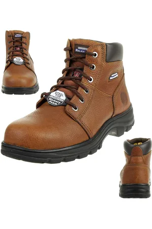 Skechers Work WORKSHIRE Laarzen Heren Bruine Stalen Neus 77009EC