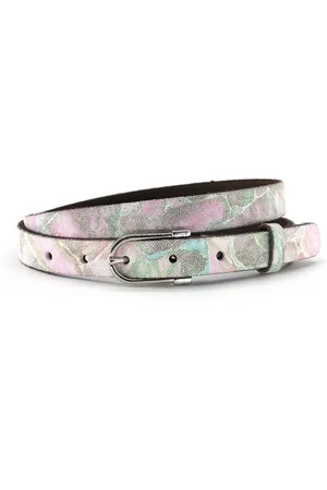 A-zone Dames riem multicolor - dames riem - 2 cm breed - - Echt Leer - Taille: 90cm - Totale lengte riem: 105cm